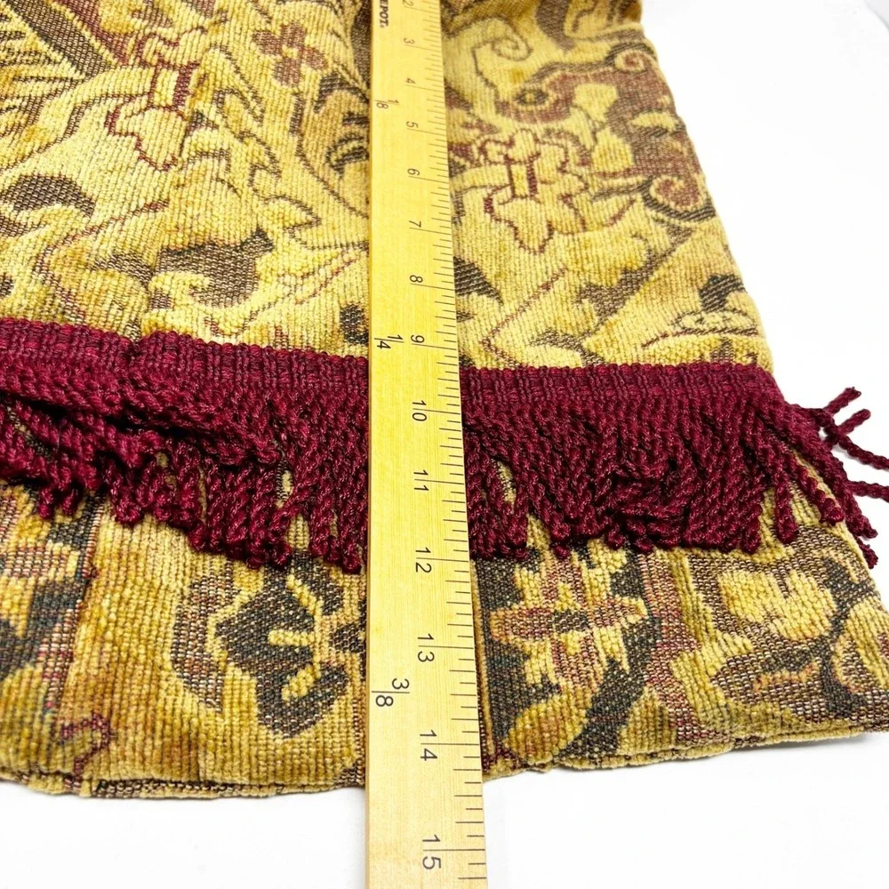 Handmade Bohemian Tapestry Shoulder Bag Red Fringe Tassel Boho Festival - Picture 8 of 11